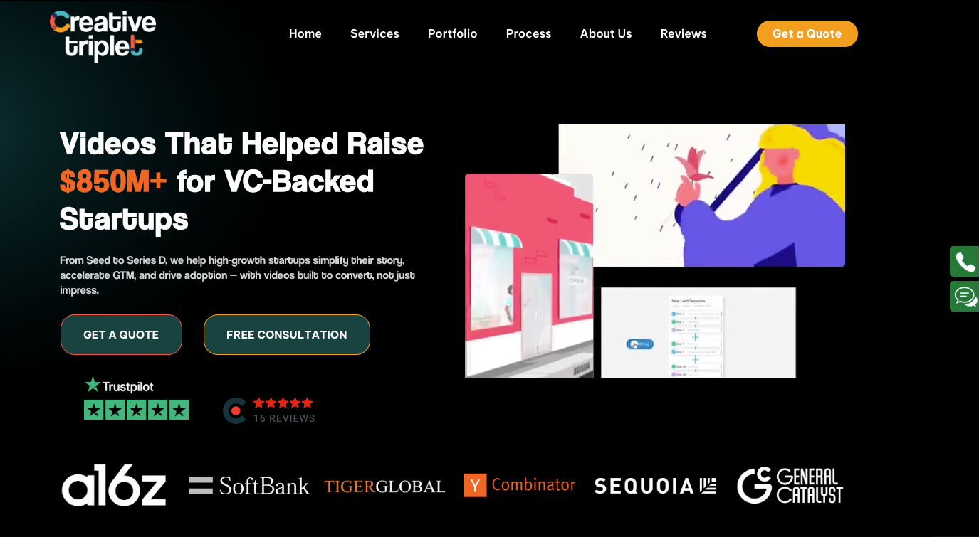 Creative Triplet website — after redesign