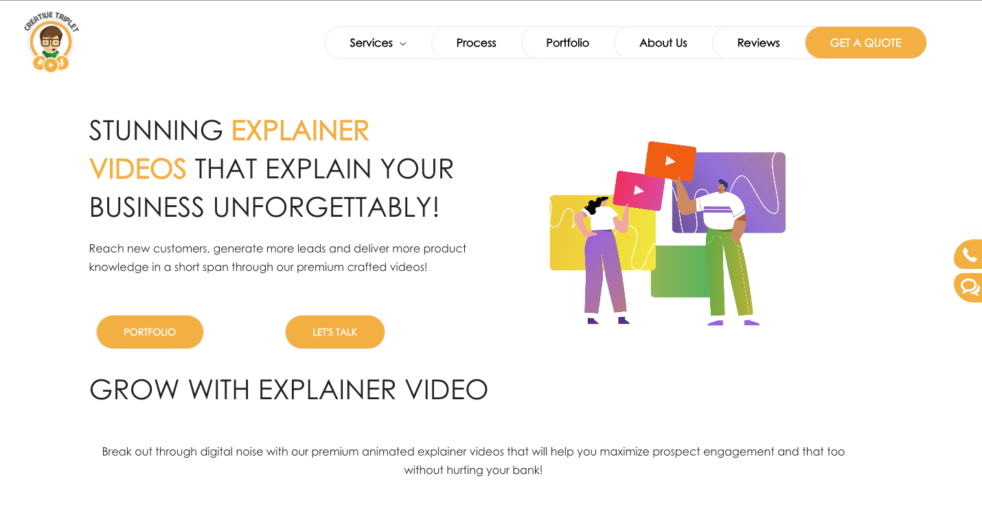 Creative Triplet website — before redesign